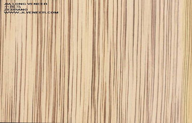 Konstruksional Engineered Wood Veneer Zebrano Wall Panels Buatan