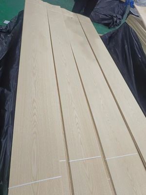 Natural Sliced American White Ash Wood Veneer Sheet Crown Cut Untuk Kayu Lapis