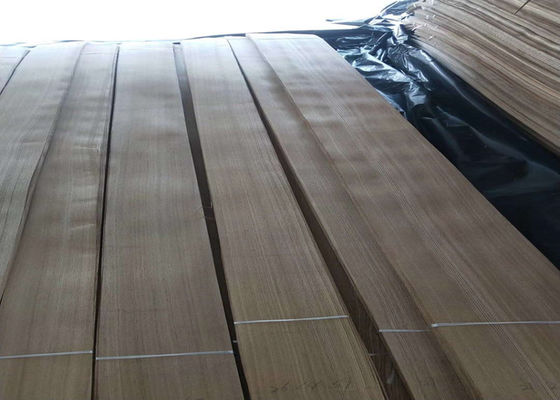 Quarter Cut Brown Ash Wood Veneer Sheets Untuk Furnitur 0.2mm Untuk Kayu Lapis